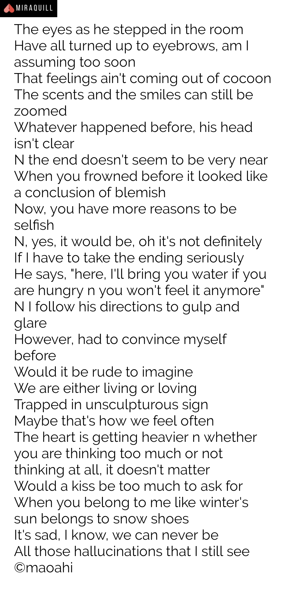 Excerpt from Miraquill writing sample 3